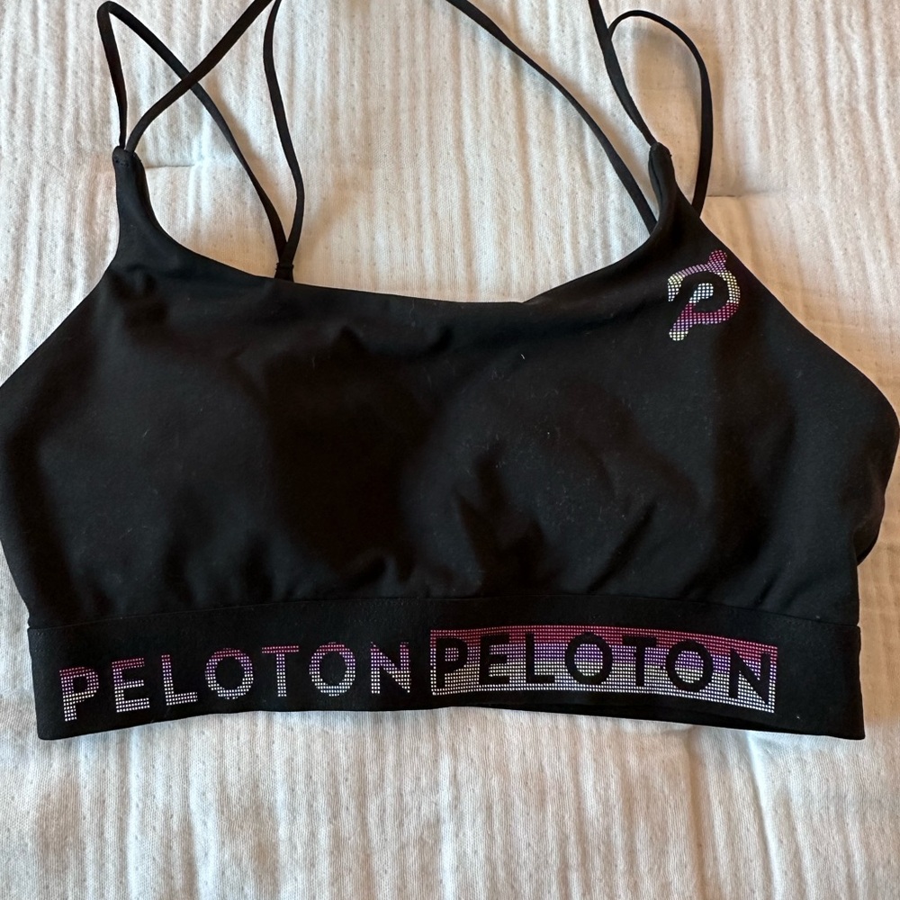 Used Peloton Black Sports Bra, size small